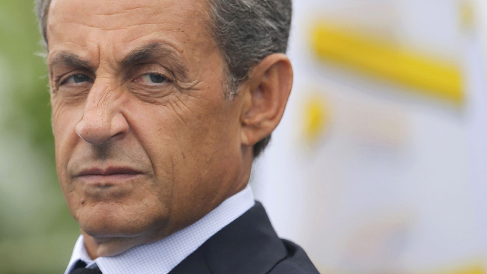 El ex presidente francés Nicolas Sarkozy fotografiado en la concentración de La Baule, Francia