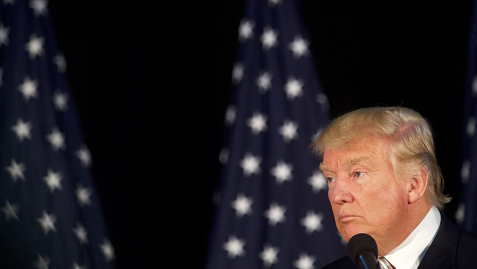 Donald Trump en un acto en Aston, Pennsylvania. Mark Makela/Getty Images/AFP