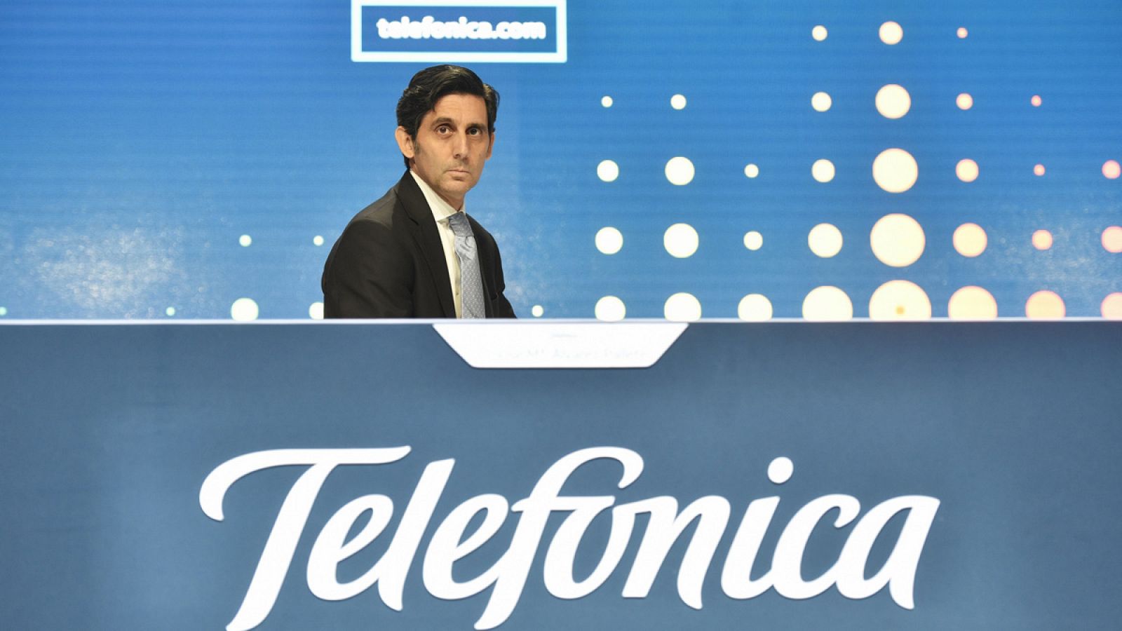 El presidente de Telefónica, José María Álvarez-Pallete, durante la junta general de accionistas de la empresa