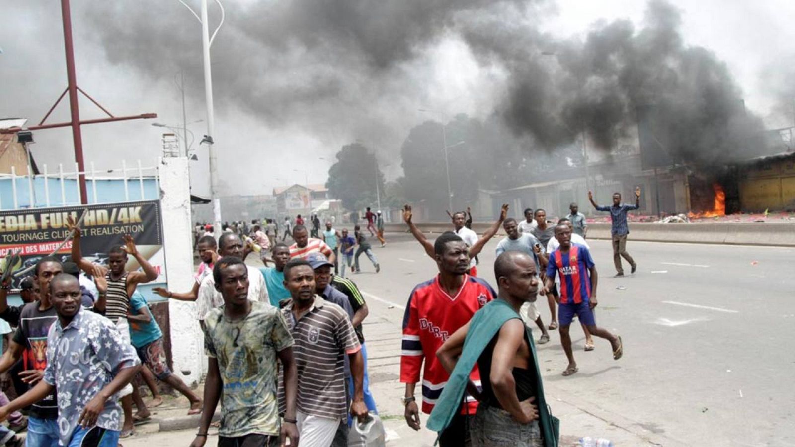 Imagen de las protestas celebradas en Kinshasa (República Democrática del Congo)