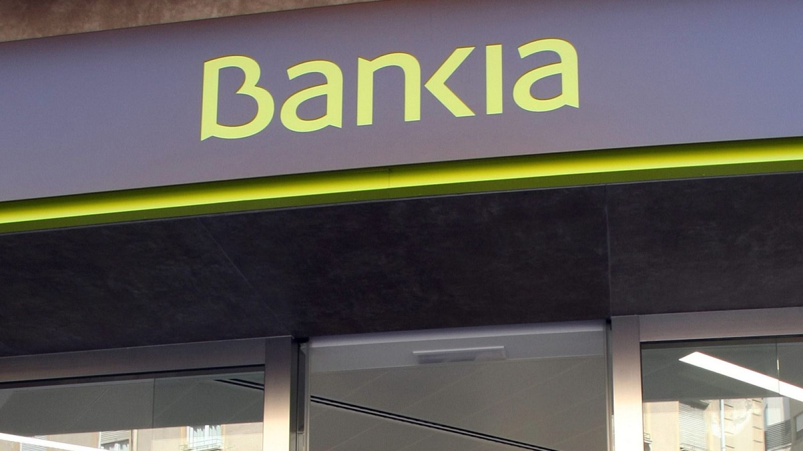 El logo de Bankia en una oficina de la entidad en Valencia