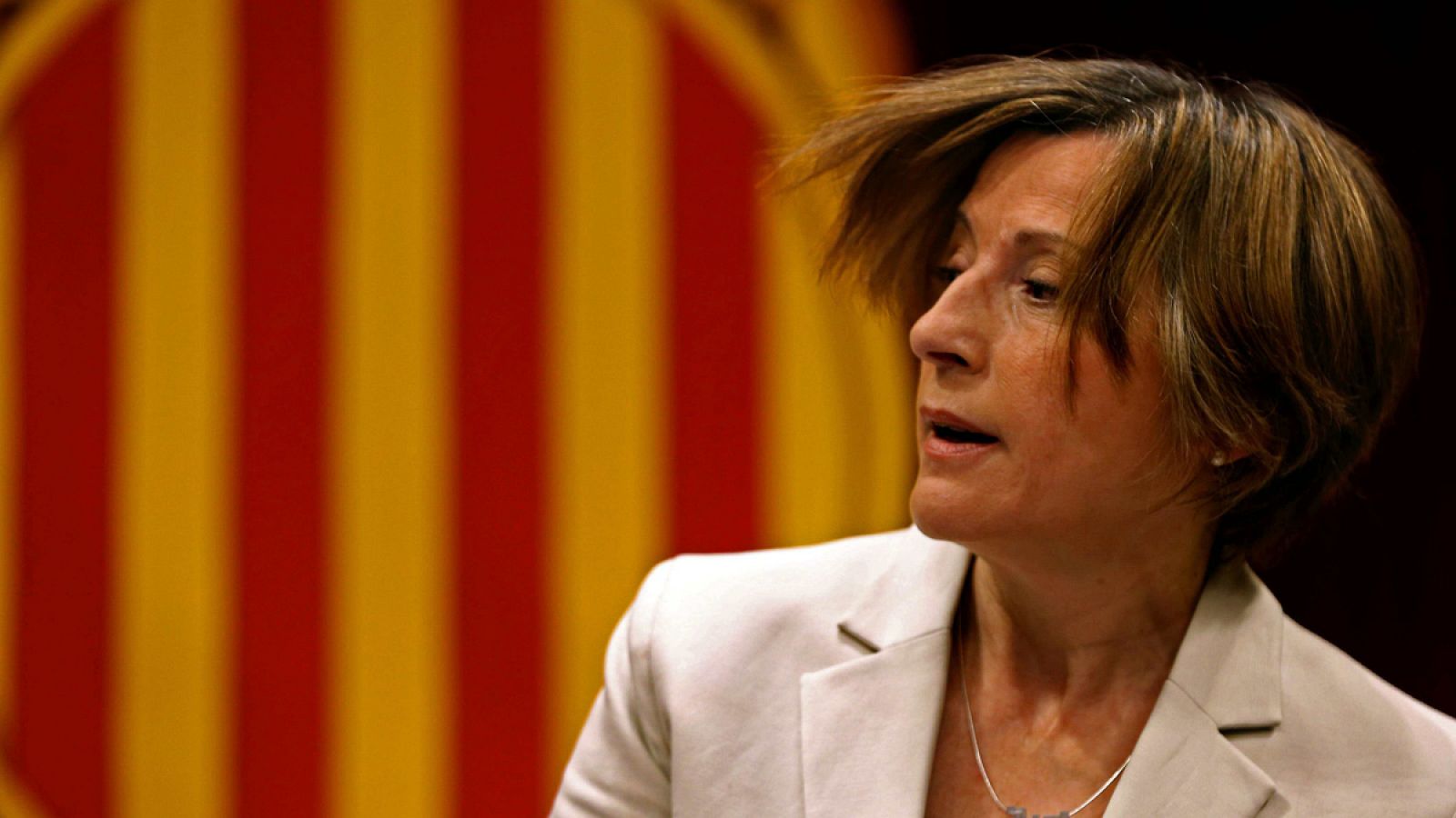 La presidenta del Parlament catalán, Carme Forcadell, durante la cuestión de confianza al president Puigdemont