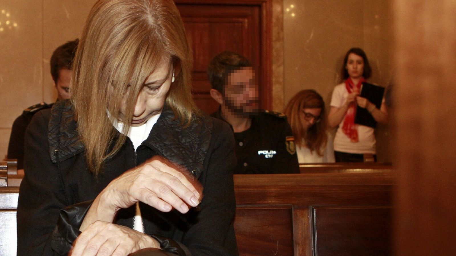 Maria Antònia Munar, momentos antes de la lectura del veredicto del jurado popular