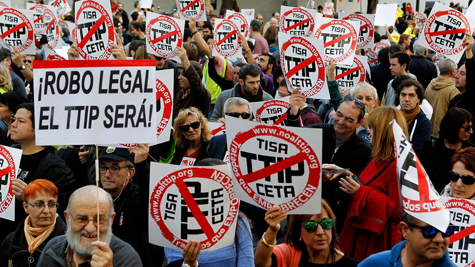 Una marcha en Madrid pide el fin de los tratados de libre comercio