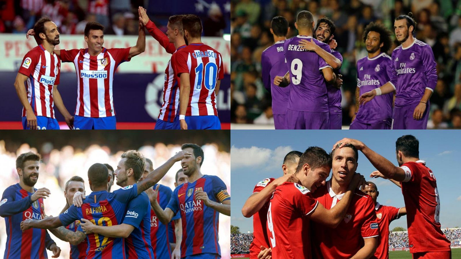 Atlético, Madrid, Barça y Sevilla afrontan la Champions con buenas sensaciones.