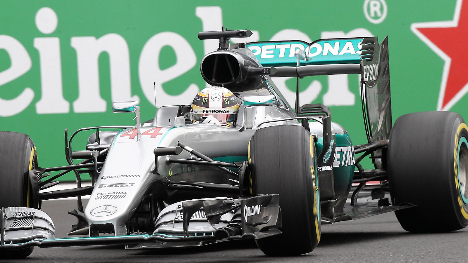 Lewis Hamilton, durante los entrenamientos de México
