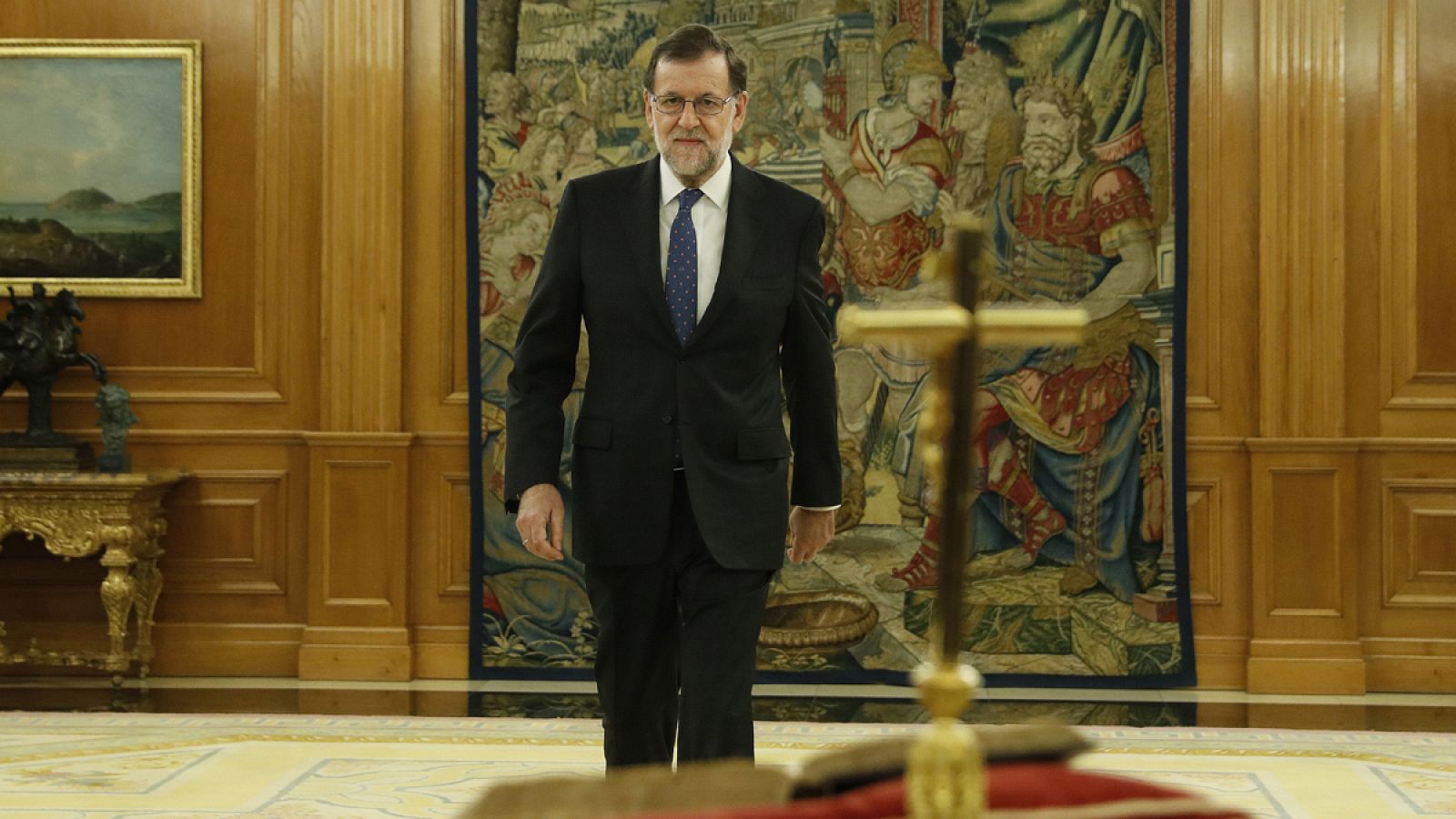 Mariano Rajoy en la jura de su cargo ante el rey como nuevo presidente del Gobierno