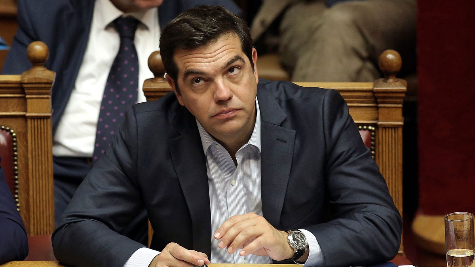 El primer ministro griego Alexis Tsipras el pasado 10 de octubre de 2016 durante un debate sobre corrupción durante una sesión del Parlamento en Atenas (Grecia).