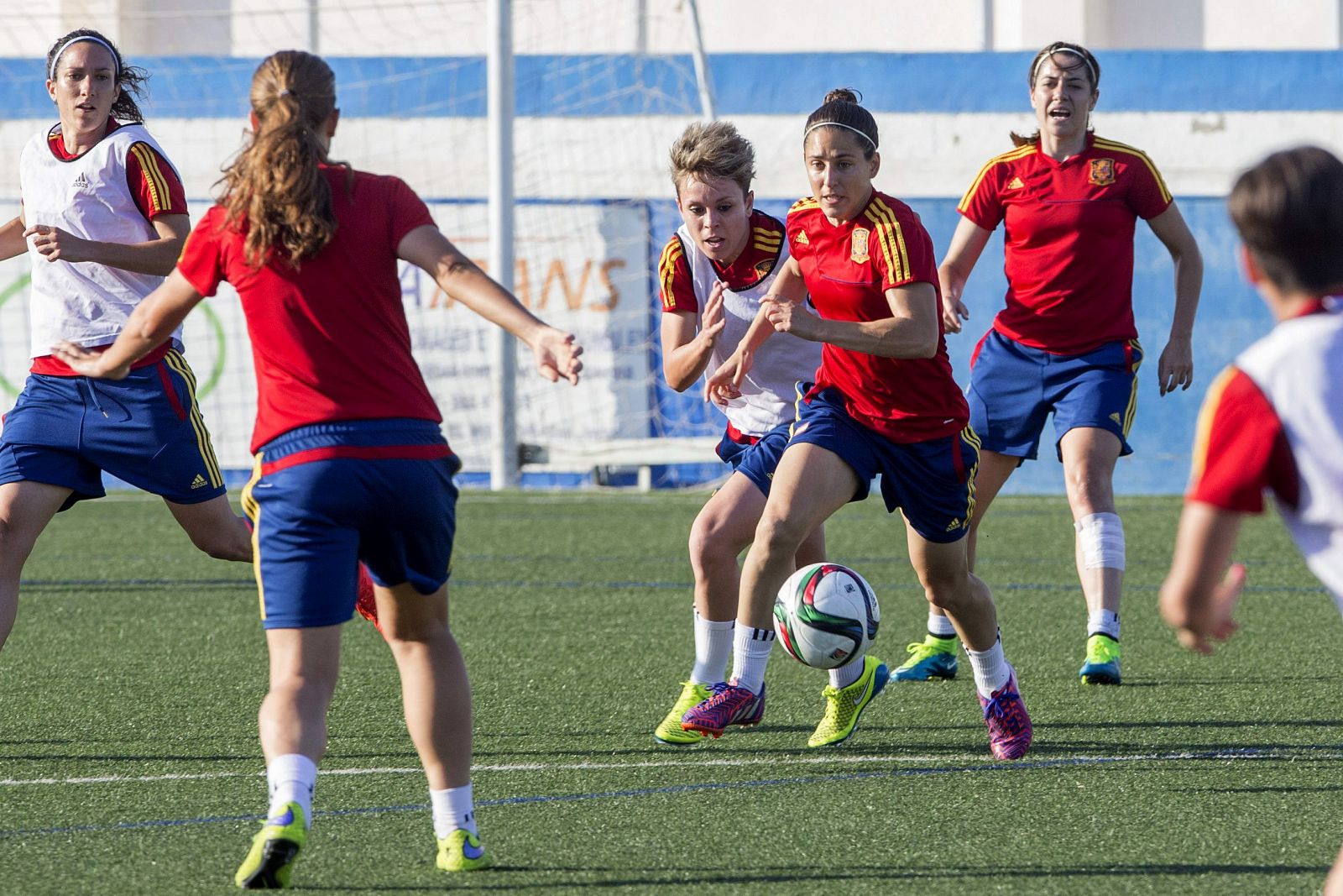 Entrenamiento de la selección española de fútbol femenino en 2015