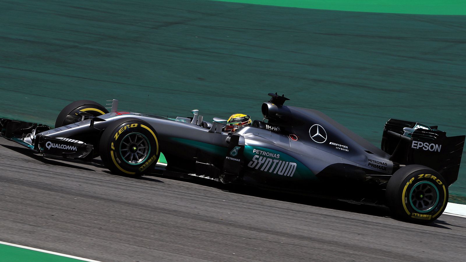 El piloto británico Lewis Hamilton, en Interlagos