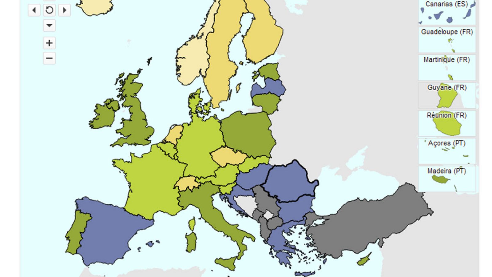 Mapa del riesgo de exclusión social en Europa