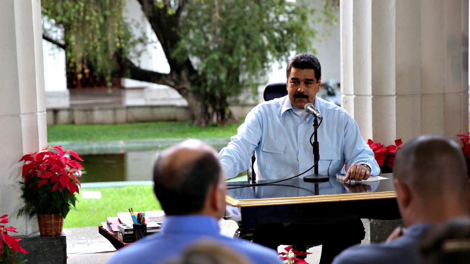 El presidente de Venezuela, Nicolás Maduro, durante la emisión de su programa semanal