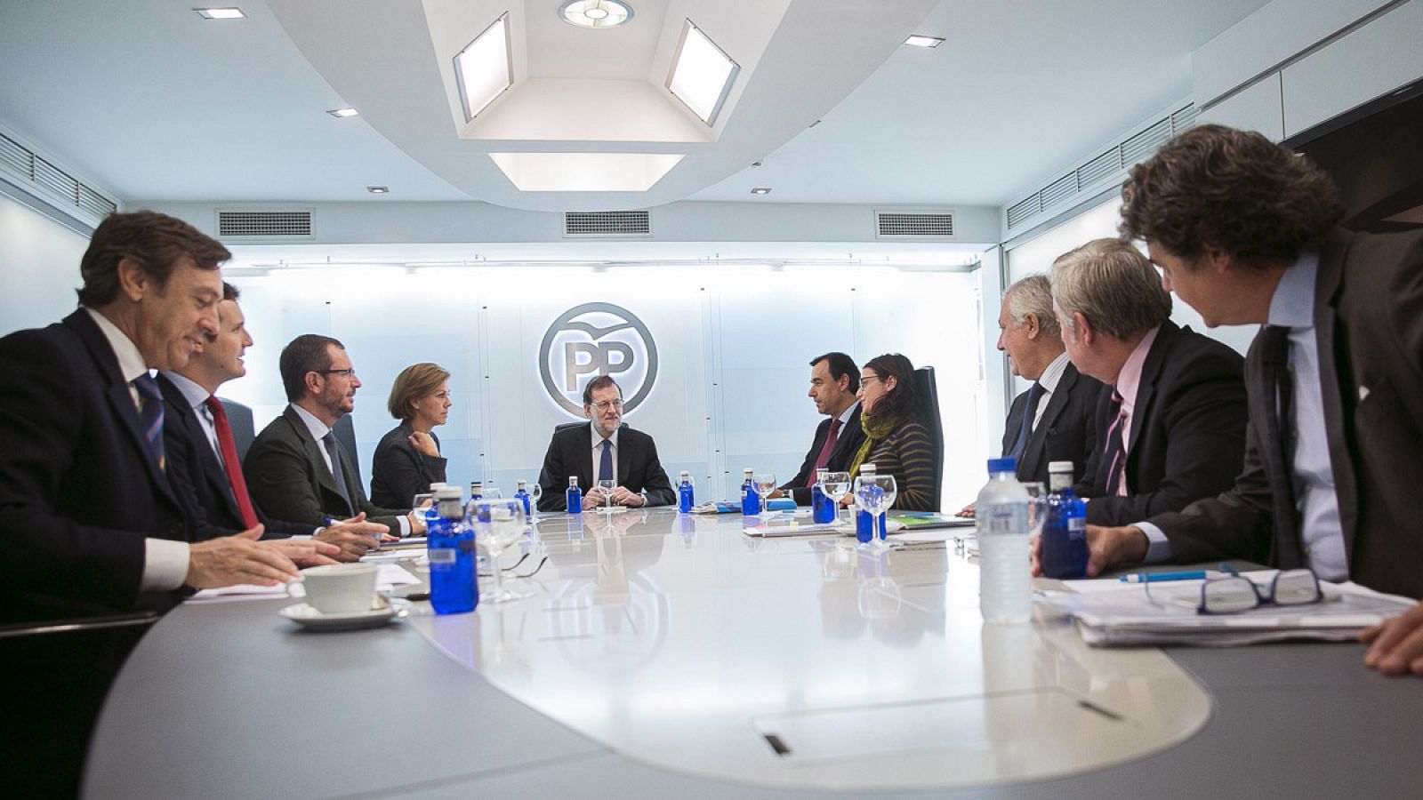 Imagen de la reunión del Comité de Dirección del PP este lunes en su sede en la calle Génova de Madrid