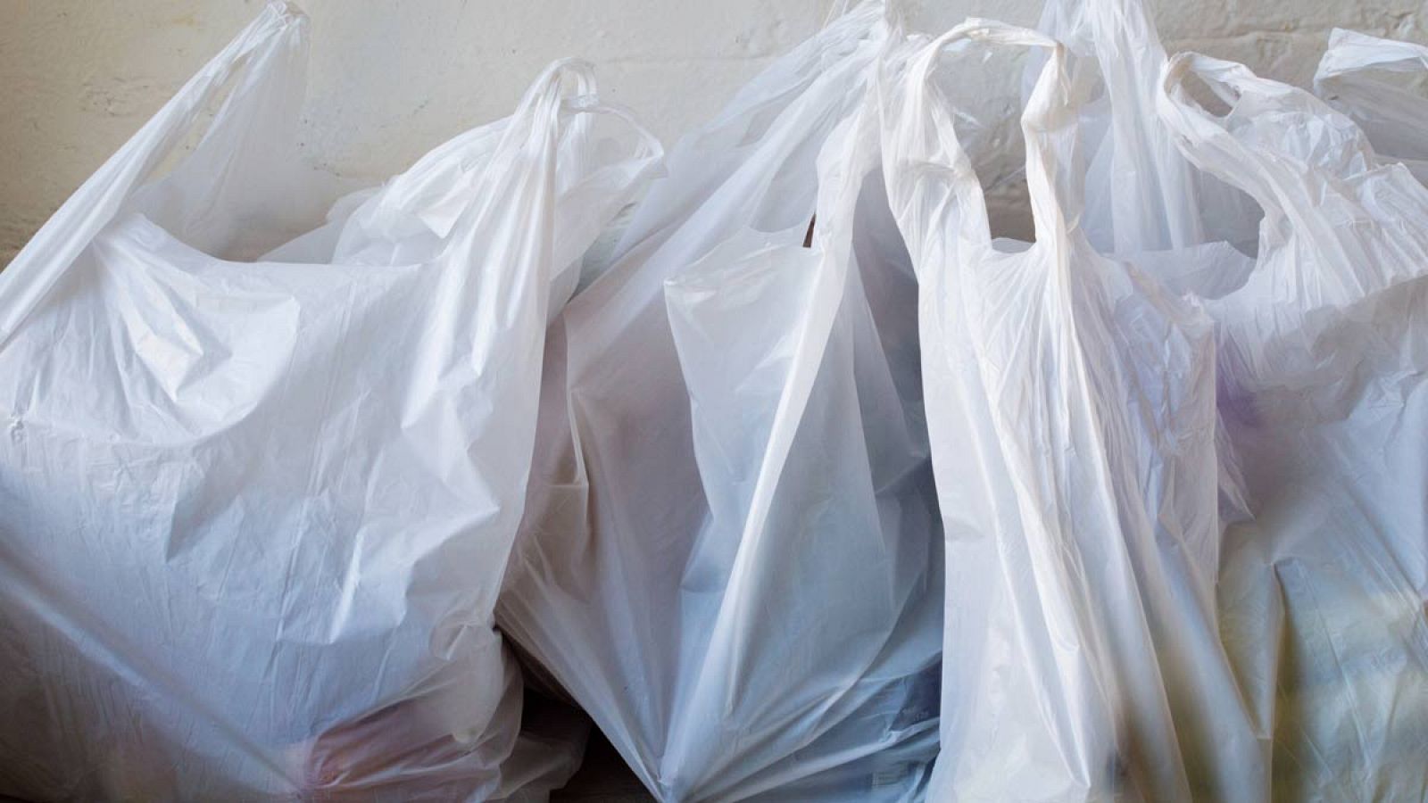 Bolsas de plástico de un solo uso o no biodegradables.