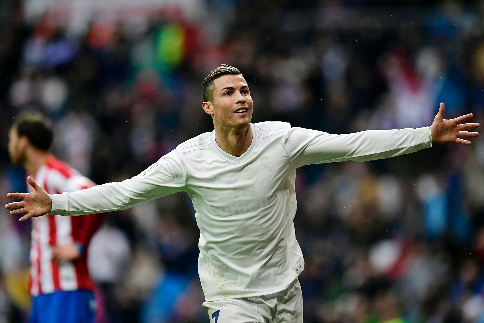 Cristiano Ronaldo celebra su gol frente al Sporting.