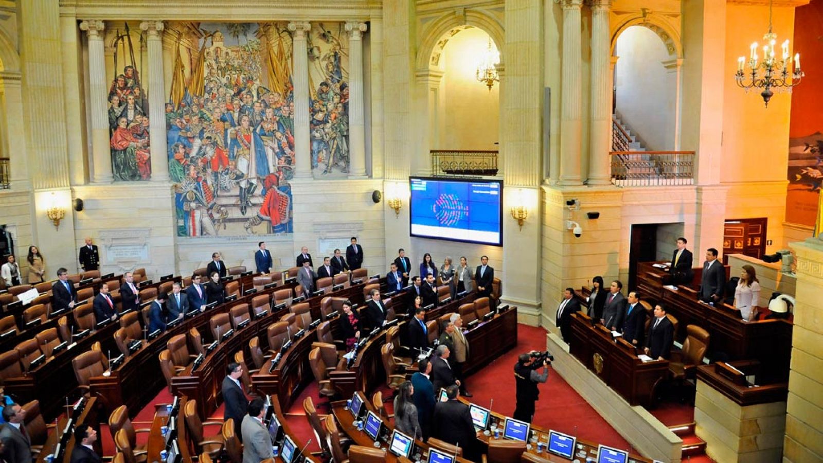 Lá Cámara de Representantes de Colombia durante la votación del nuevo acuerdo de paz con las FARC