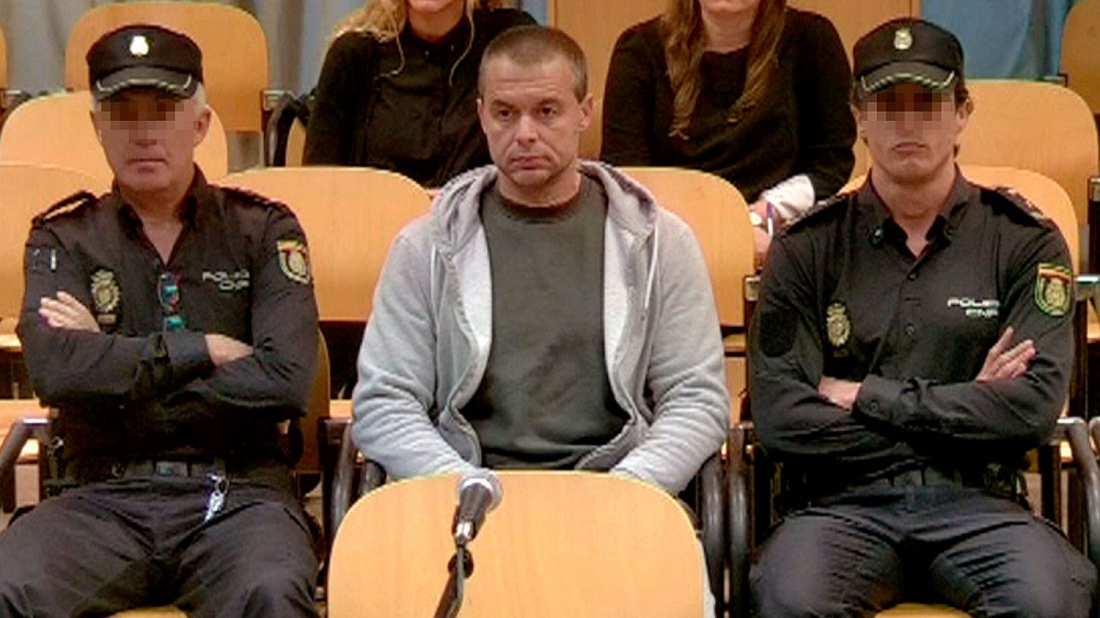 Antonio Ángel Ortiz, presunto pederasta de Ciudad Lineal, durante el juicio