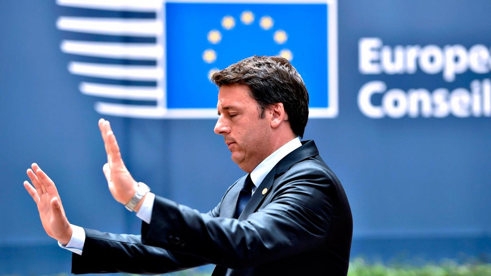 El ex primer ministro de Italia, Matteo Renzi, durante una reunión del Consejo Europeo