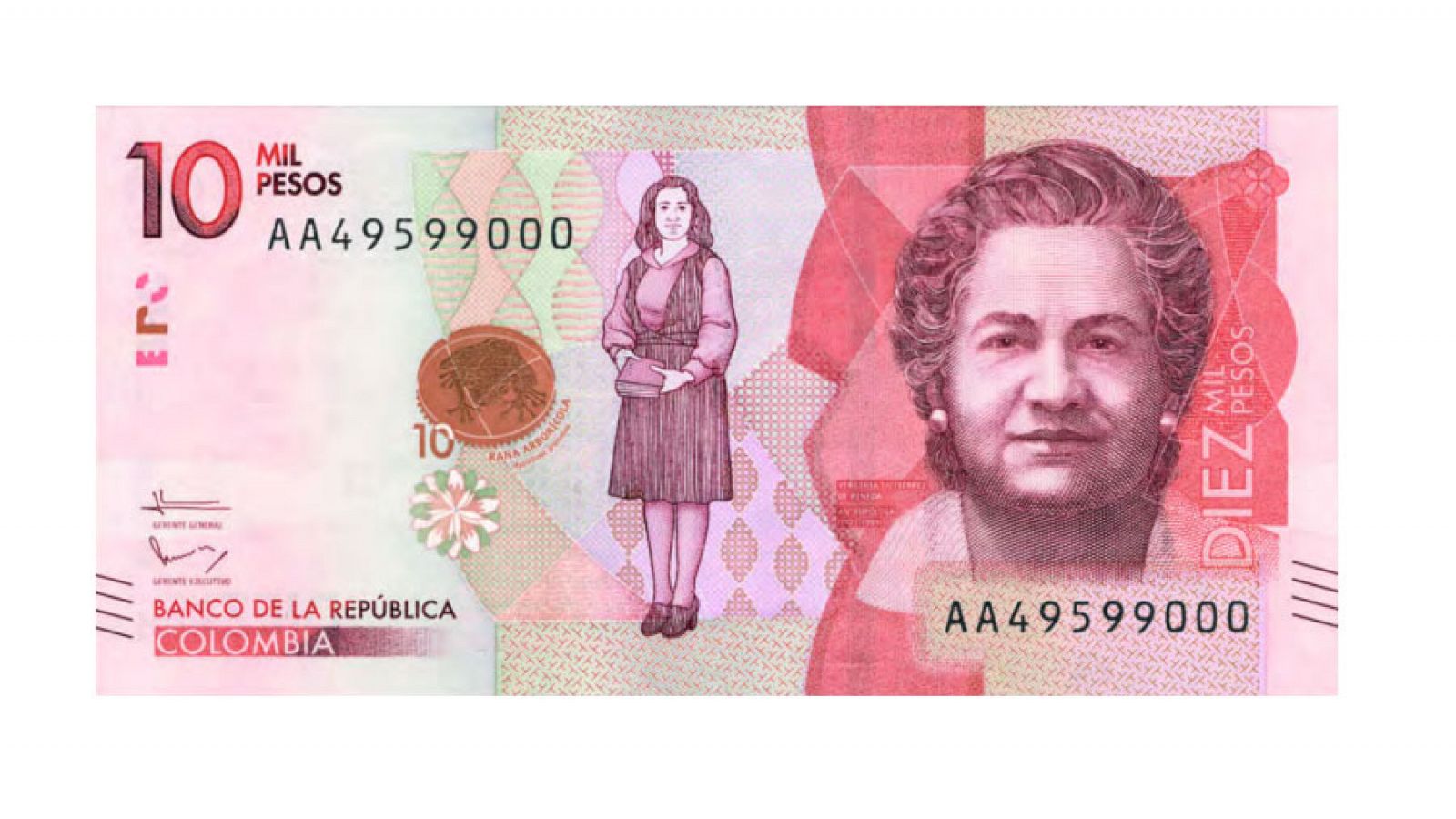 El nuevo billete de 10.000 pesos colombianos