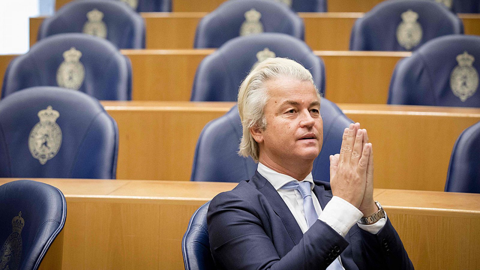 Imagen de archivo de Geert Wilders, líder del Partido para la Libertad, en el Senado en La Haya, Holanda.