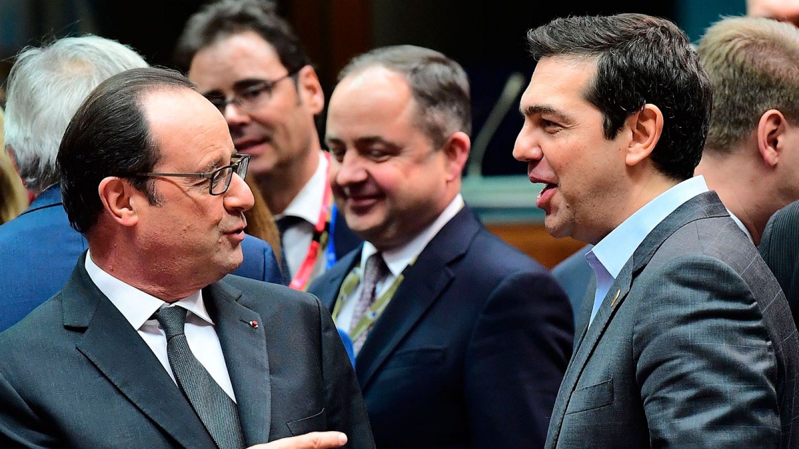 El presidente de Francia, François Hollande, y el primer ministro griego, Alexis Tsipras