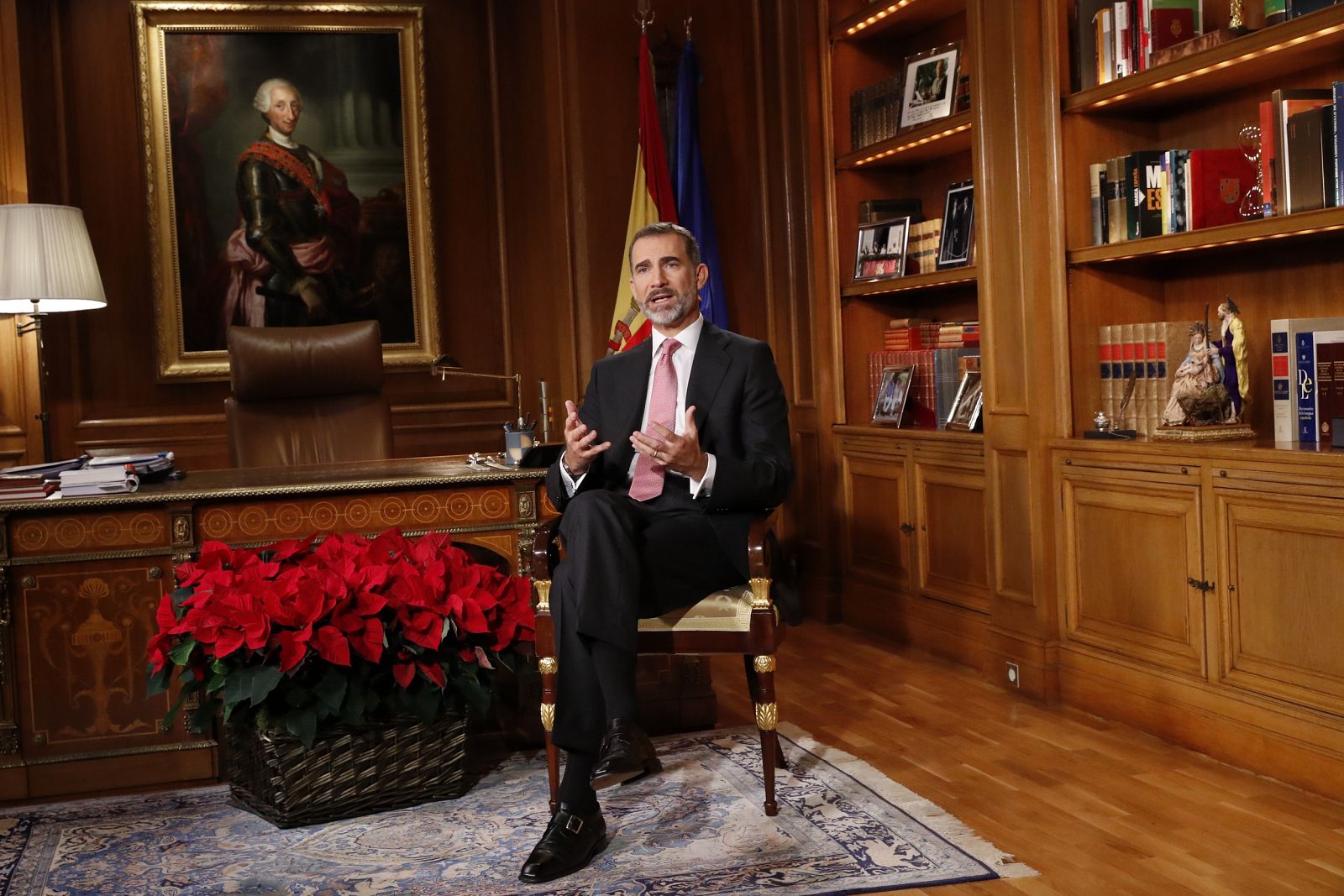 El rey Felipe VI pronuncia su discurso navideño