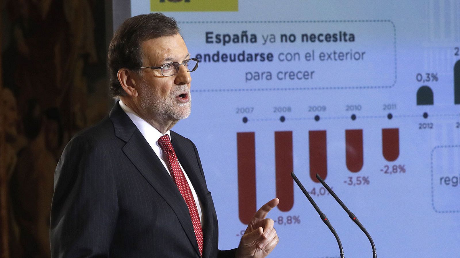 Mariano Rajoy tras el último consejo de ministros de 2016