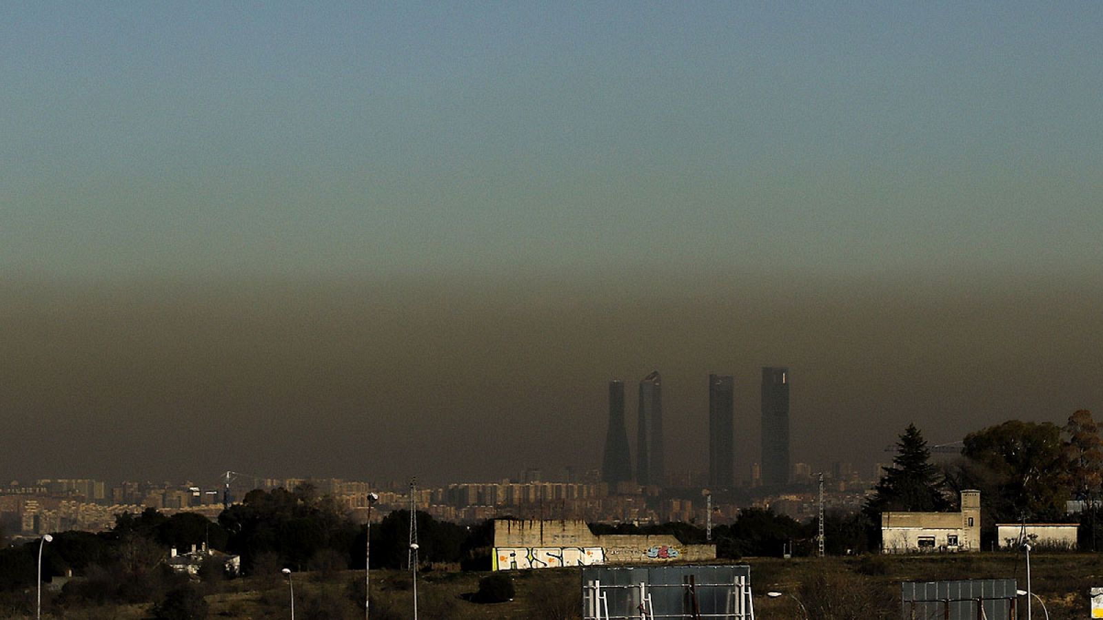 Boina de contaminación que se extiende desde hace unos días sobre Madrid