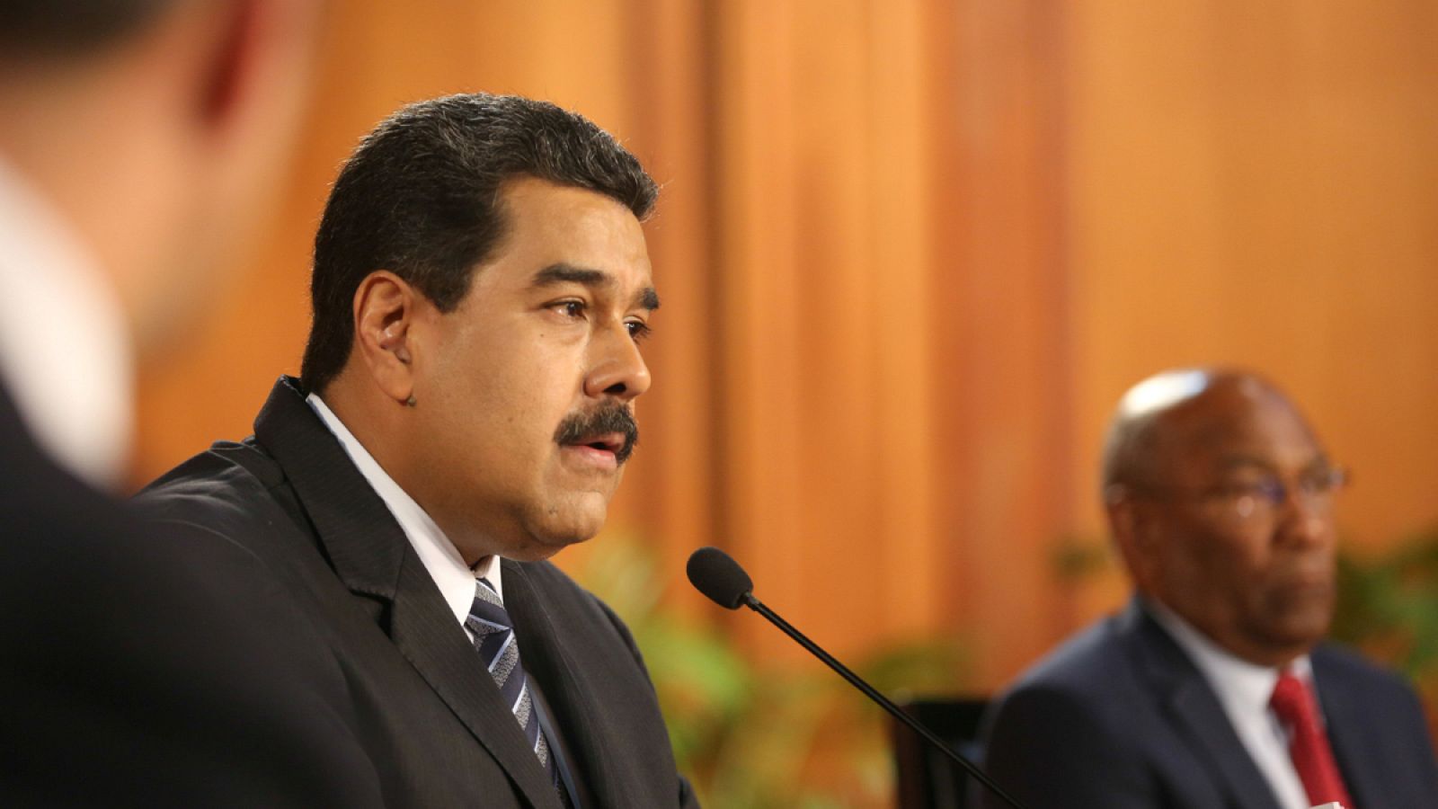 El presidente de Venezuela, Nicolás Maduro, este domingo 9 de enero en un encuentro con empresarios en Caracas.