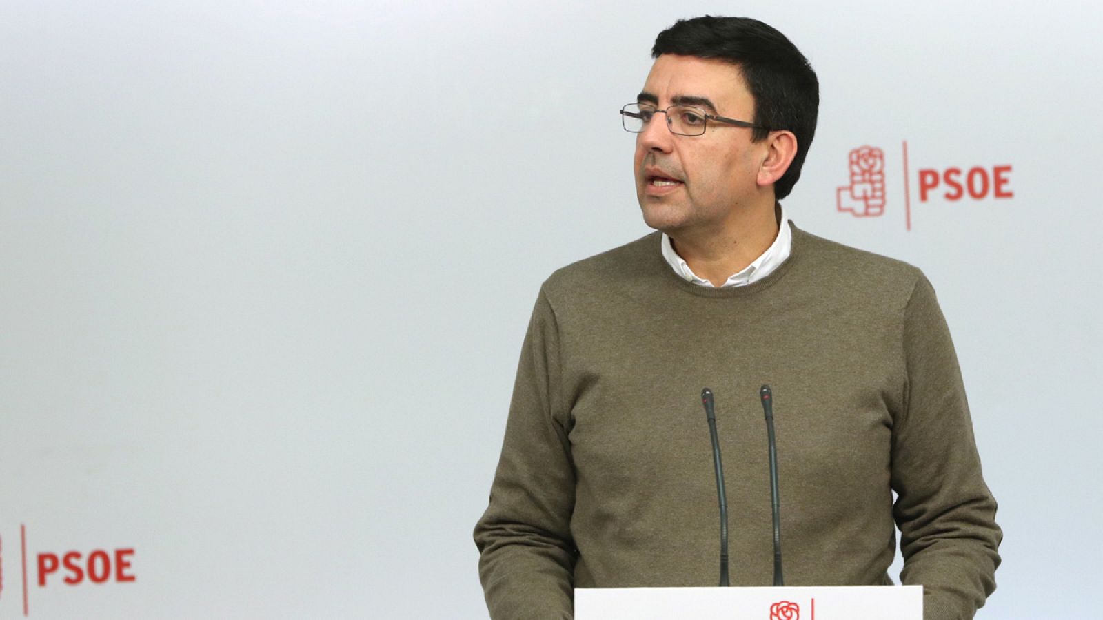 El portavoz de la comisión gestora del PSOE, Mario Jiménez