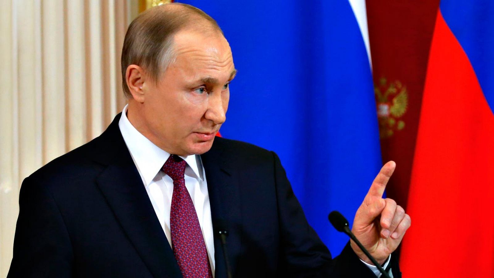El presidente ruso, Vladímir Putin, durante la rueda de prensa