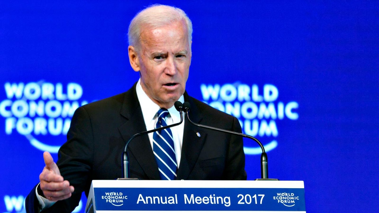 El vicepresidente de Estados Unidos, Joe Biden, en el Foro de Davos