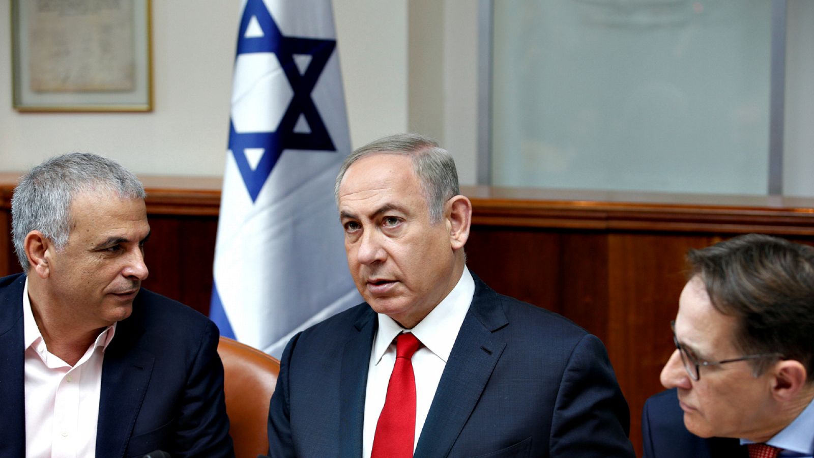 El primer ministro de Israel, Benjamin Netanyahu, durante una reunión de su gabinete ministerial