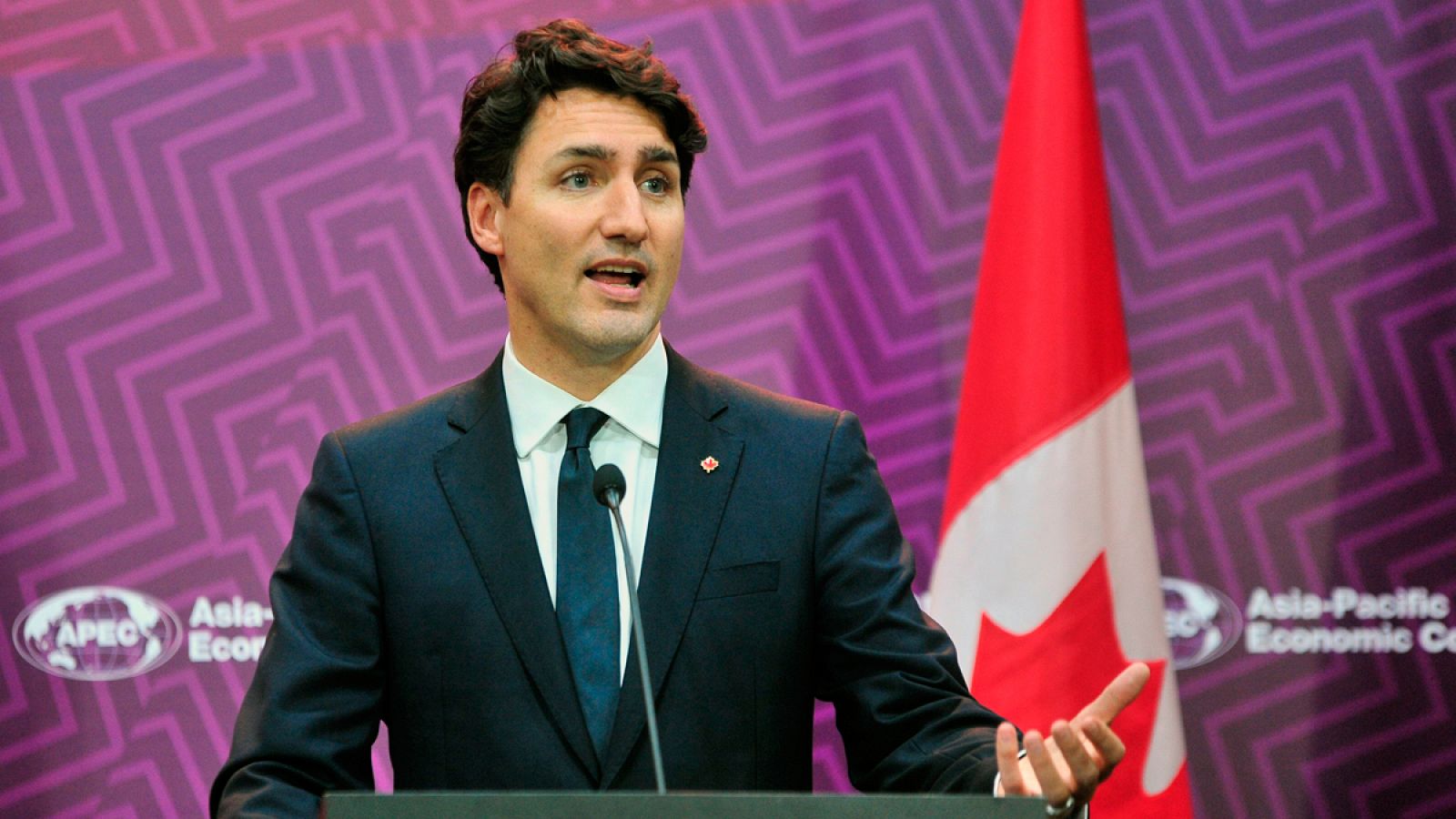 Imagen de archivo del primer ministro de Canadá, Justin Trudeau, el pasado 20 de noviembre de 2016 en Lima, Perú.