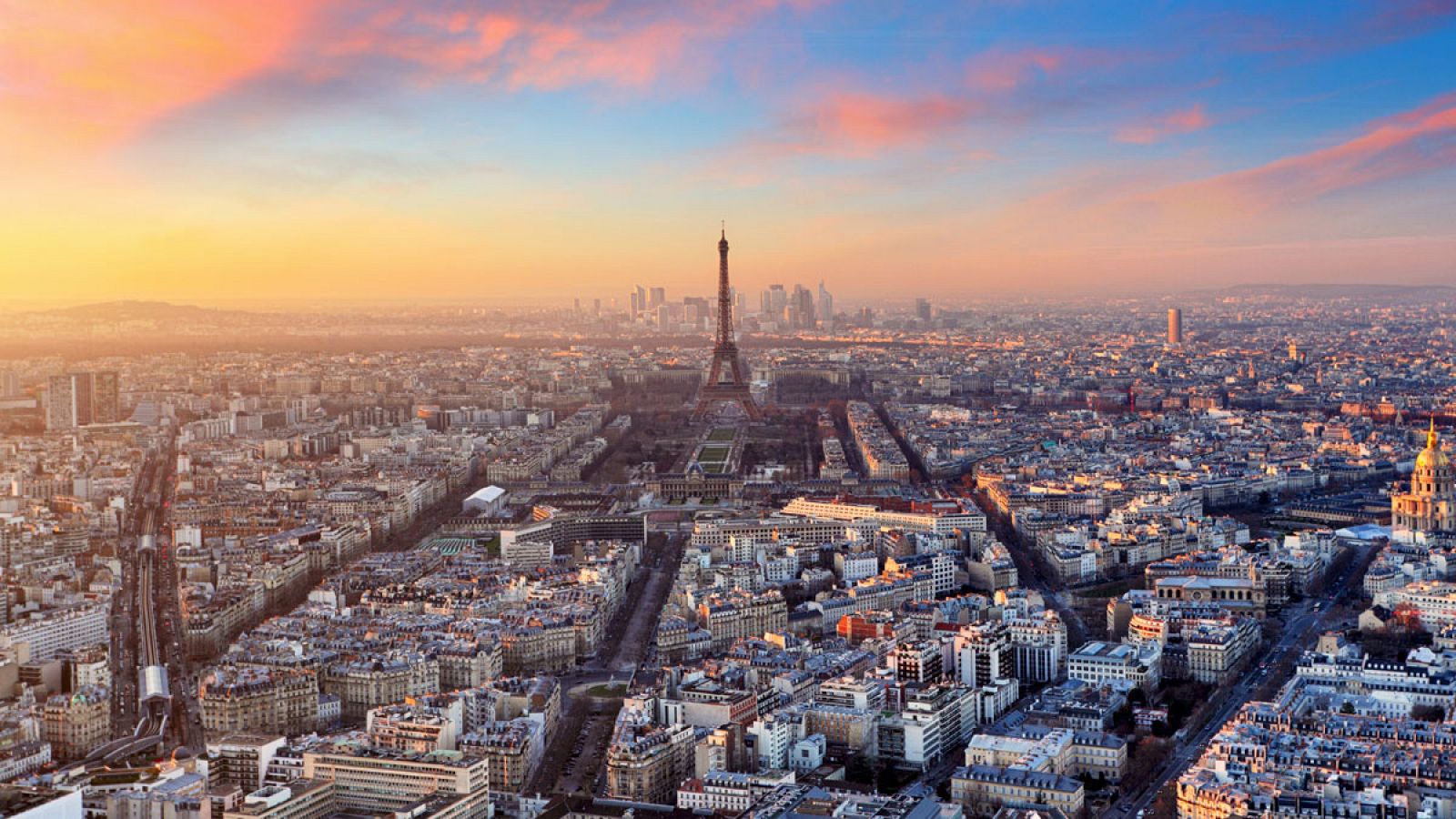 Vista aérea de la ciudad de París.