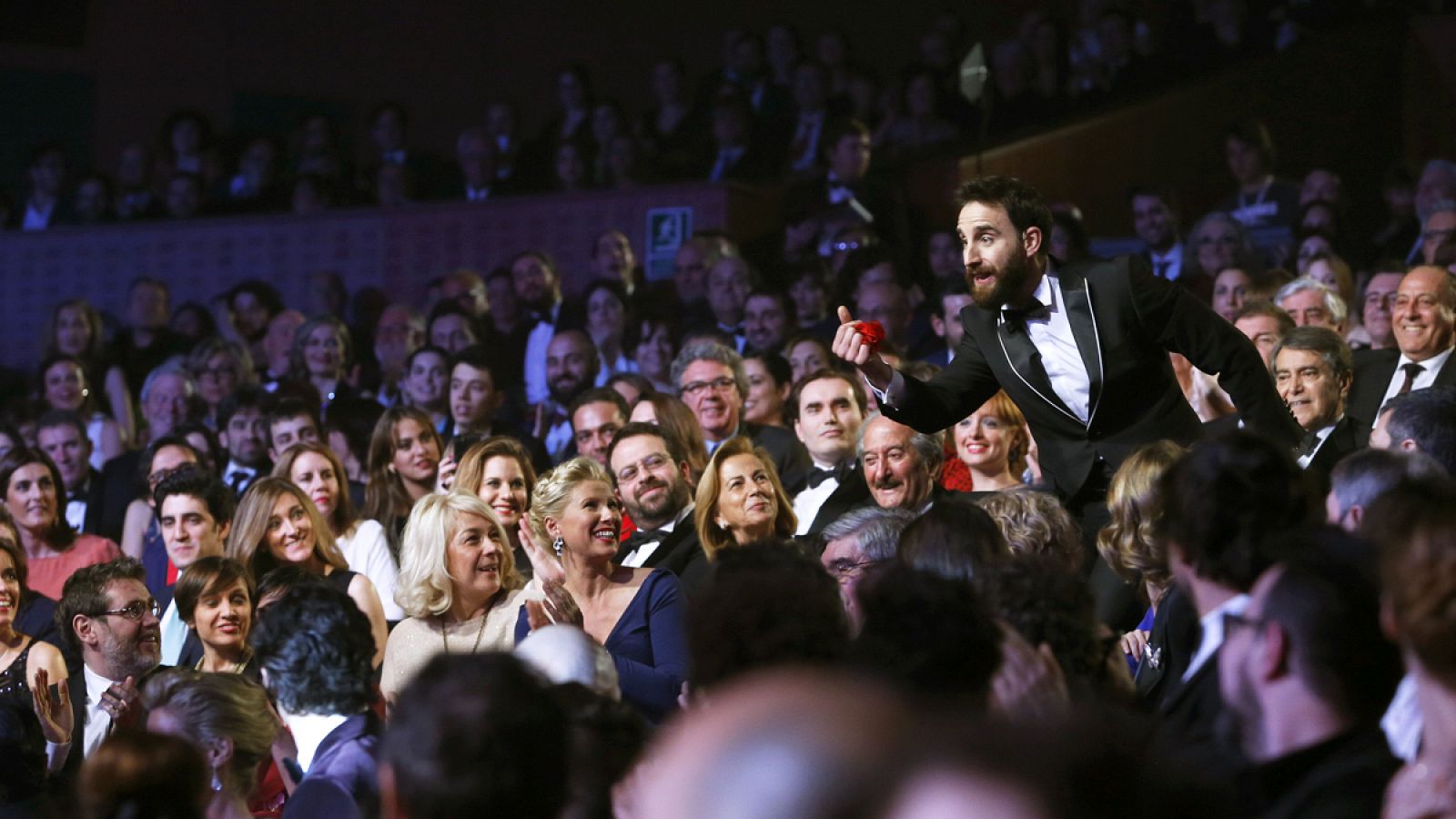 Dani Rovira, durante la ceremonia los Premios Goya de 2016.