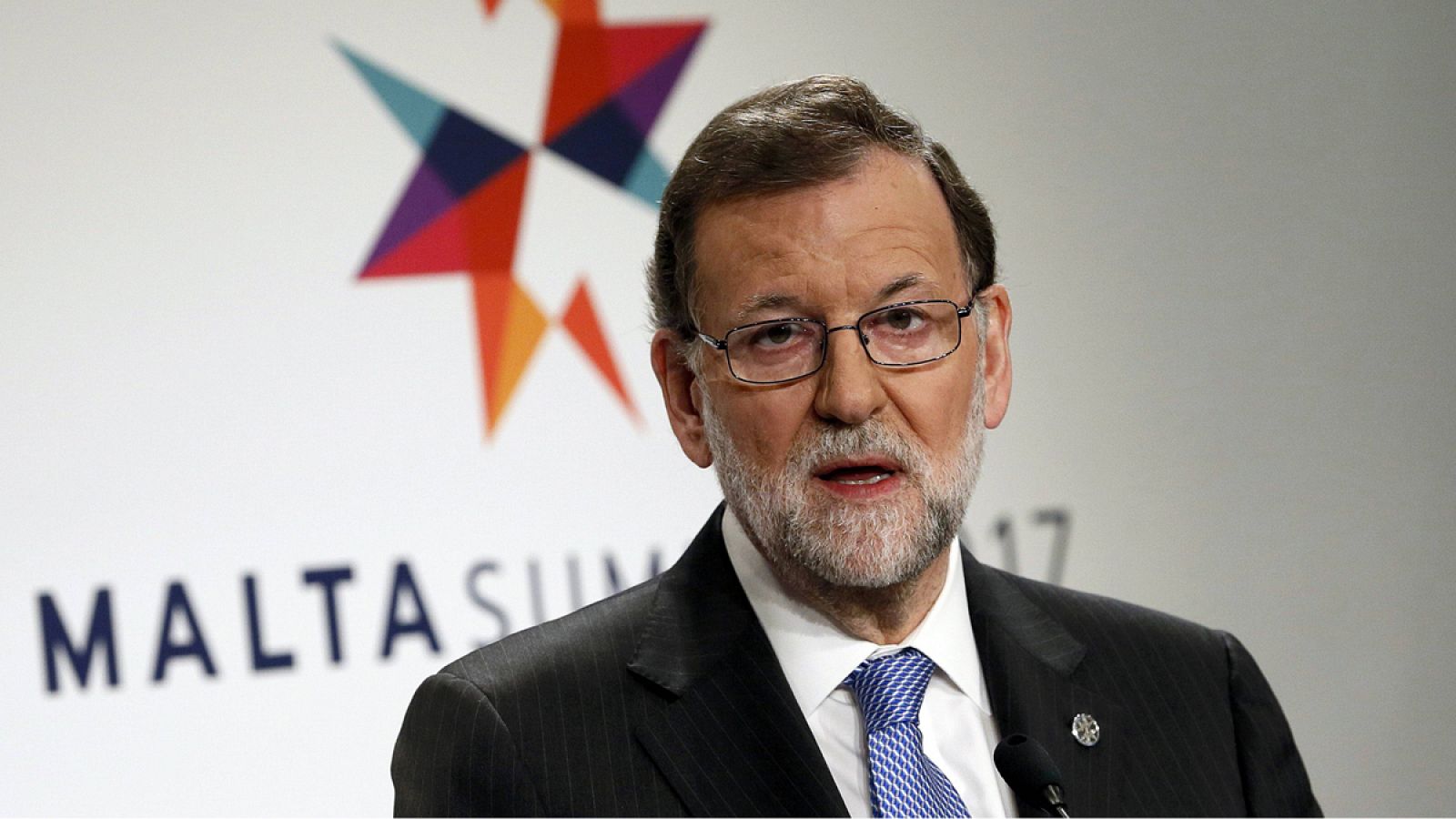 El presidente del Gobierno, Mariano Rajoy, durante la rueda de prensa posterior a la cumbre de la UE.
