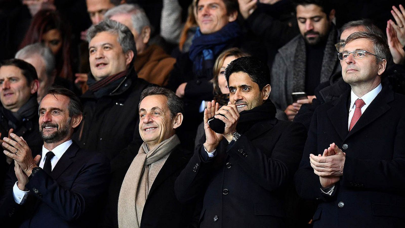 El expresidente francés Nicolás Sarkozy en un partido de fútbol