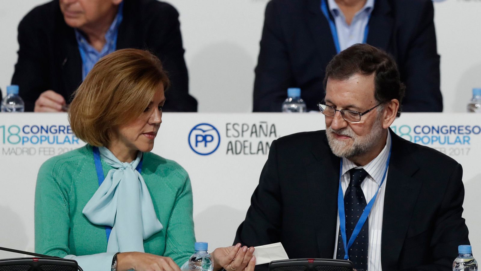 Mariano Rajoy y María Dolores de Cospedal, en la inauguración del congreso del PP en Madrid.