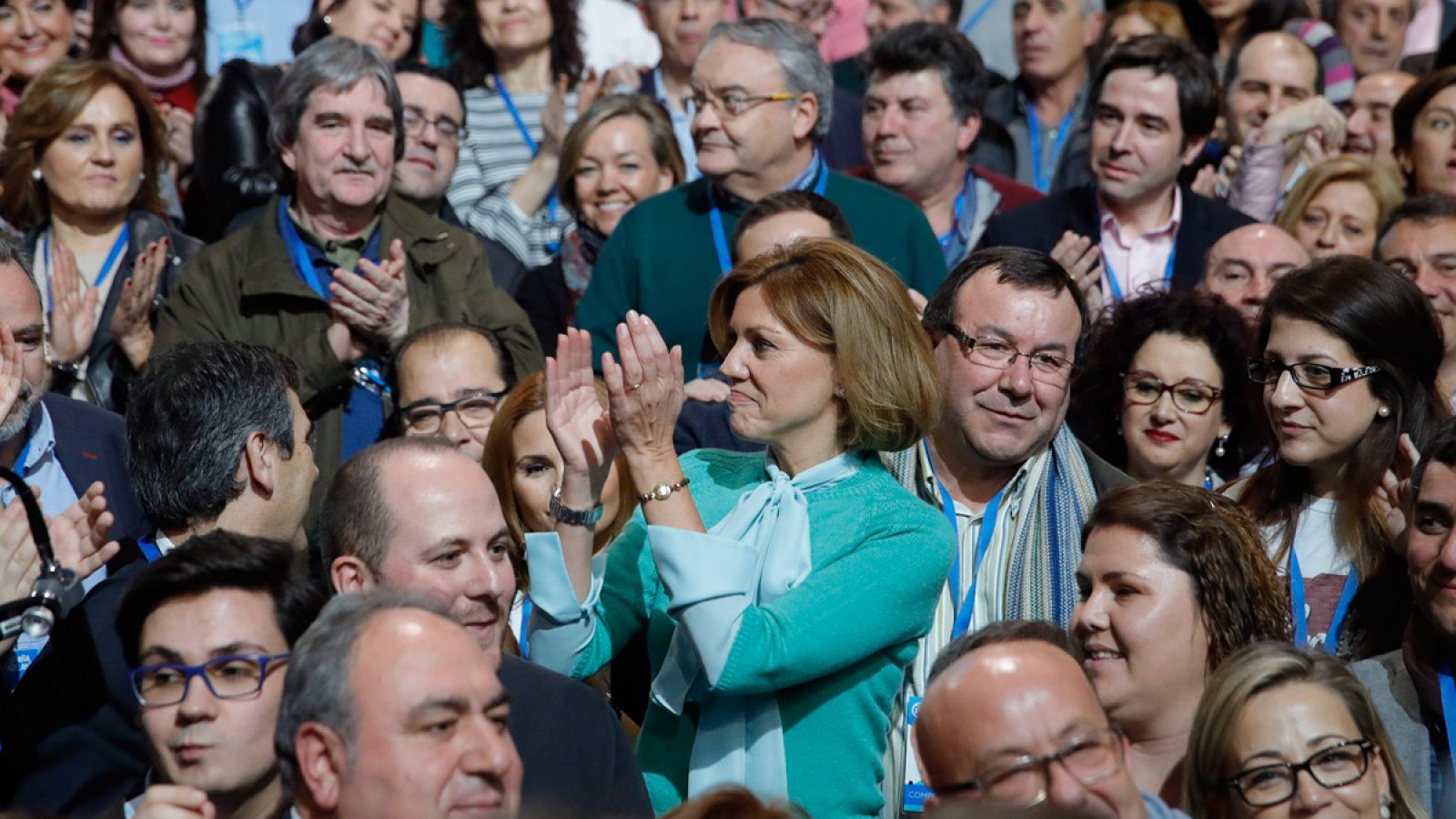 María Dolores de Cospedal, en un momento del congreso nacional del partido que se celebra en Madrid