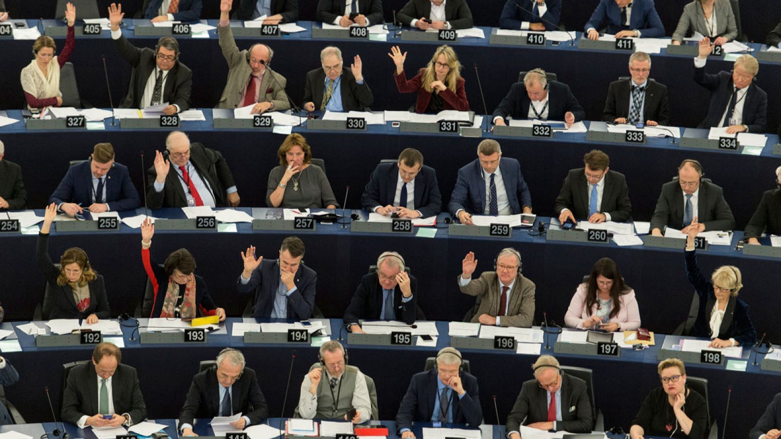 Vista general del hemiciclo del Parlamento Europeo