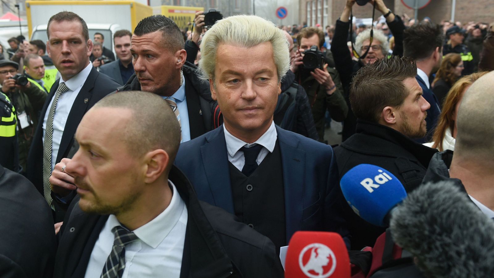 El líder ultraderechista holandés Geert Wilders durante su inicio de campaña electoral.