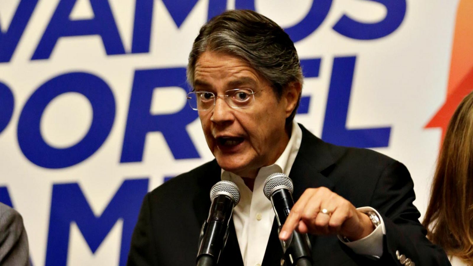 El candidato opositor de las elecciones presidenciales ecuatorianas, Guillermo Lasso