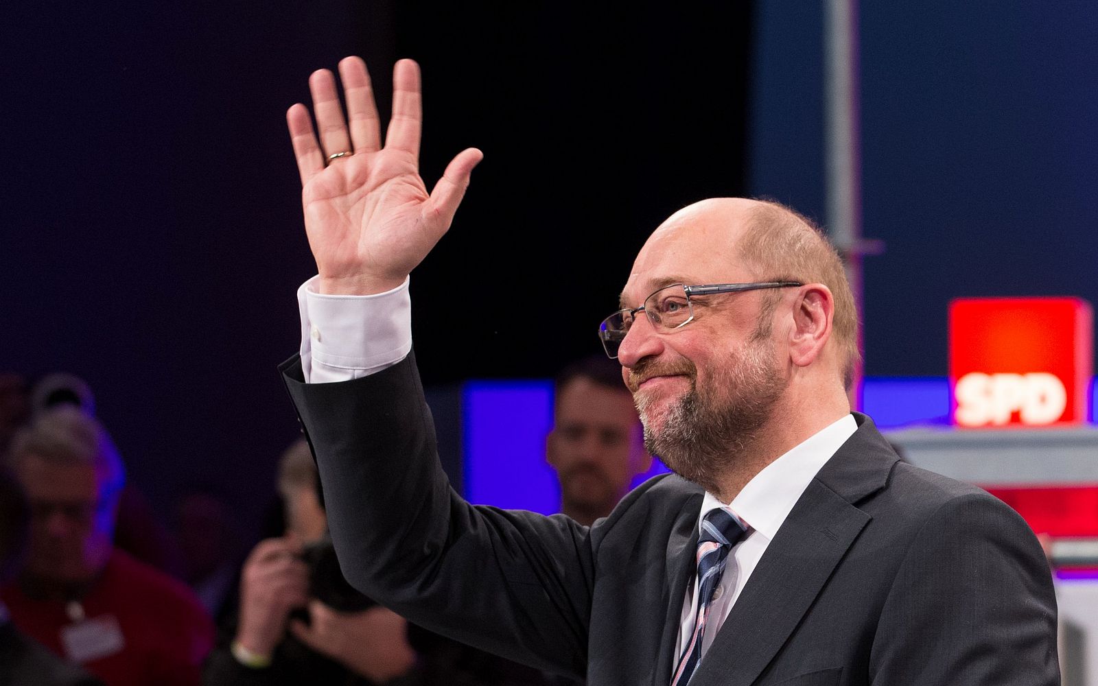 El candidato del Partido Socialdemócrata (SPD),¡Martin Schulz durante un acto de partido.