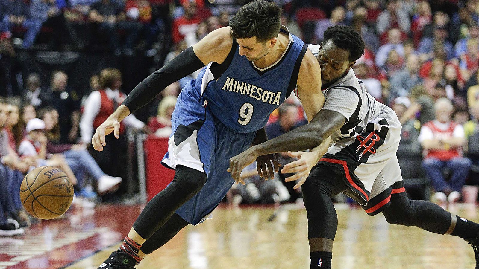 Ricky Rubio, en el partido contra los Rockets.