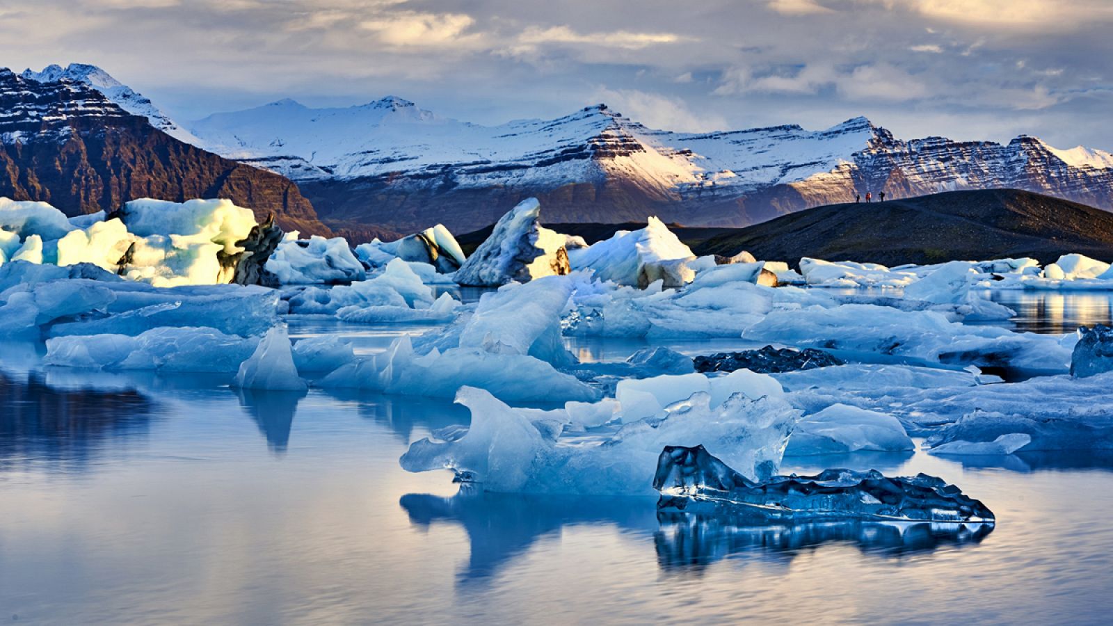 Fotografía del claciar Jokulsarlon, en Islandia.
