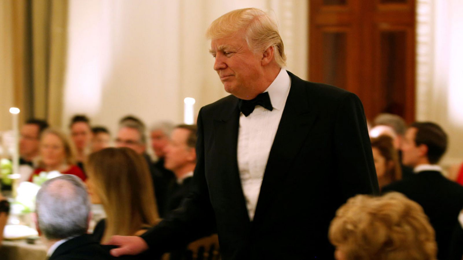 El presidente de Estados Unidos, Donald Trump, durante la cena anual de Gobernadores