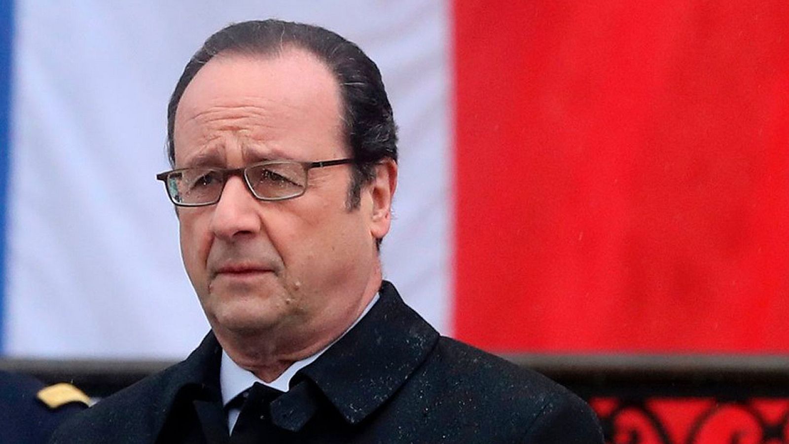 El presidente francés Francçois Hollande en un acto oficial en París