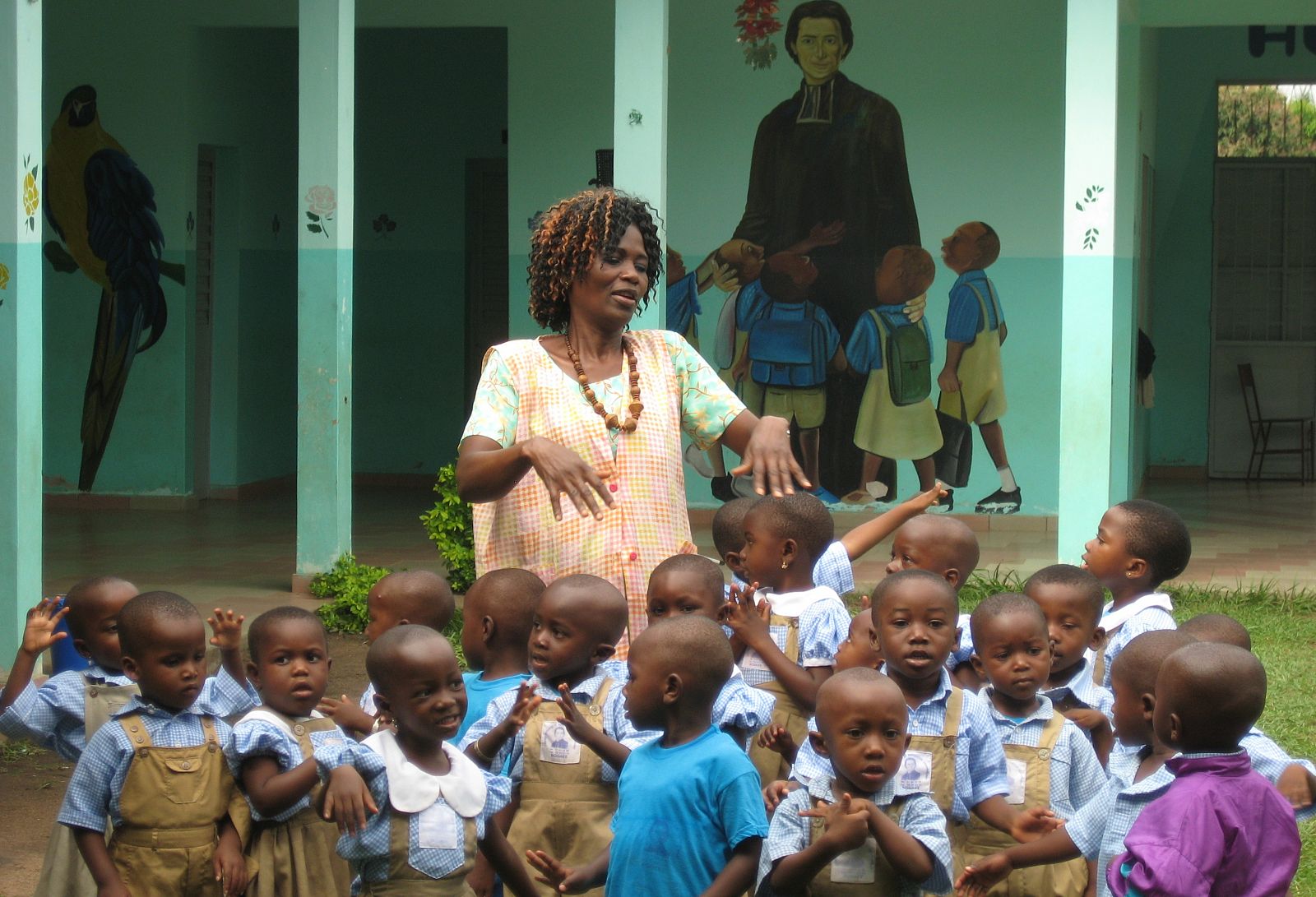 En la escuela de los maristas en Bouaké, Costa de Marfil