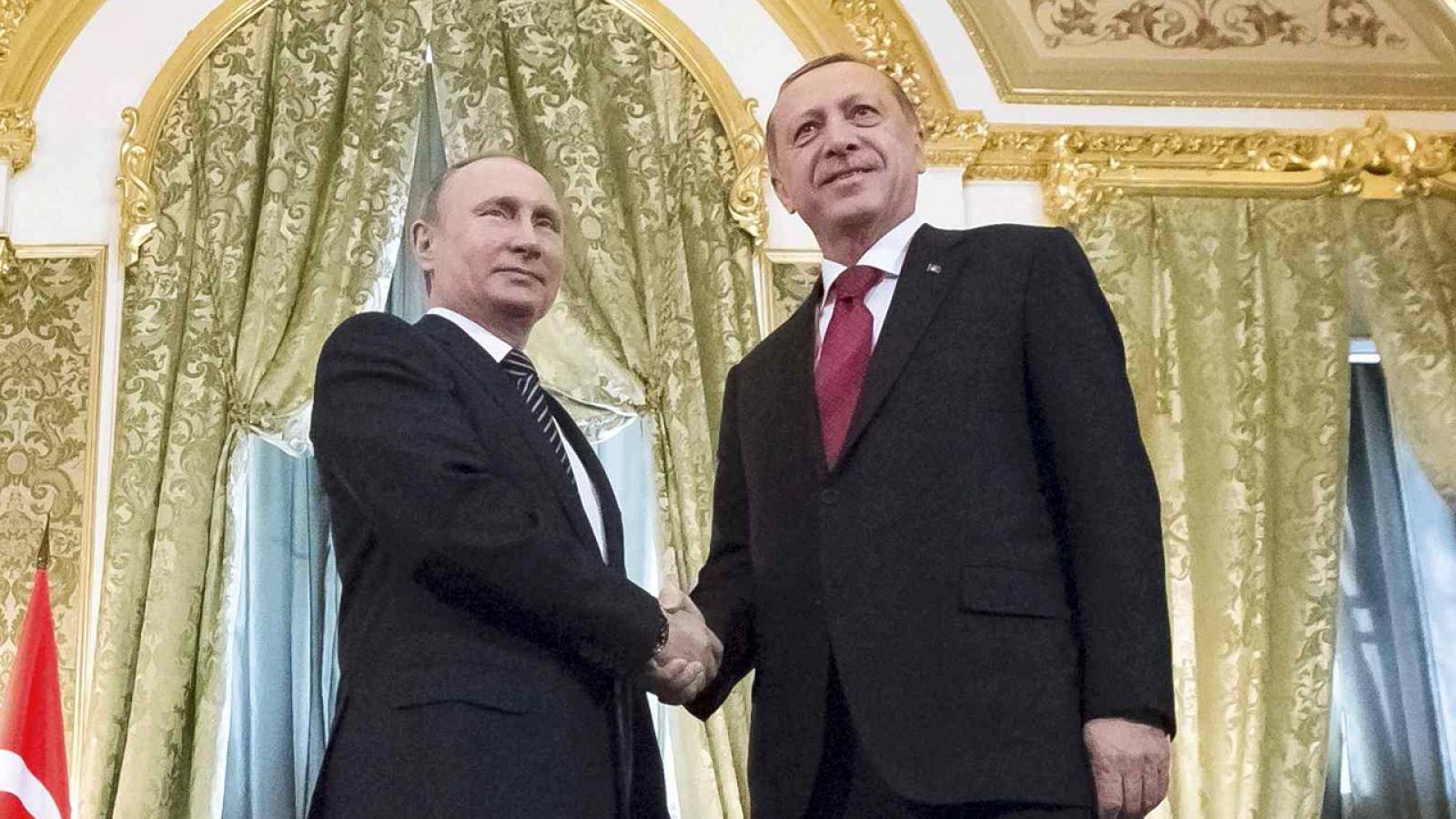 El presidente truco Recep Tayipp Erdogan se reúne en Moscú con Vladimir Putin